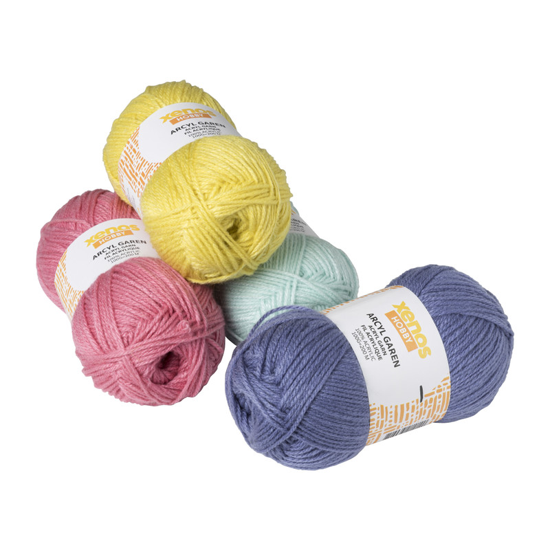 Garen acryl - geel - 100 gram - 250 meter