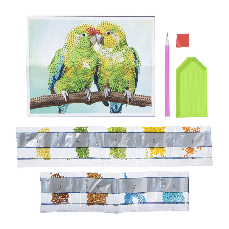 Diamond painting kanaries - 18x14 cm