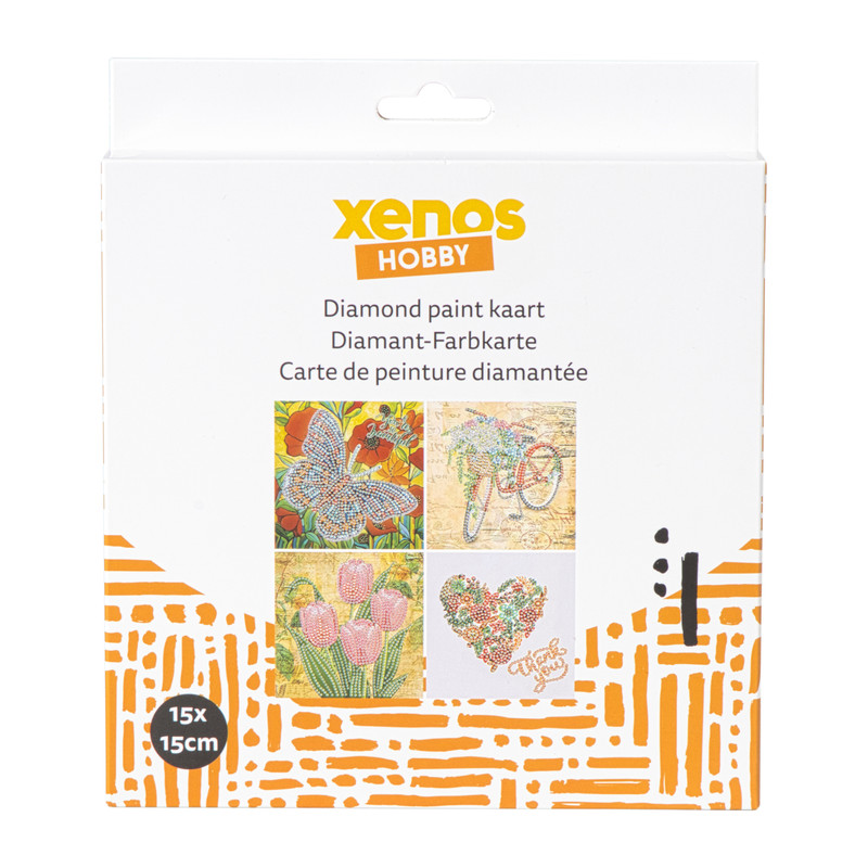 Diamond painting kaart - set van 4