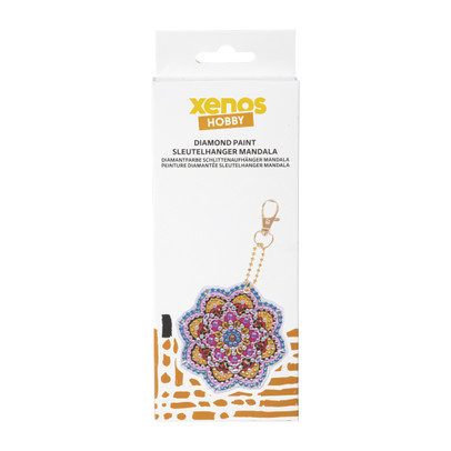 Sleutelhanger mandala DIY - multikleur