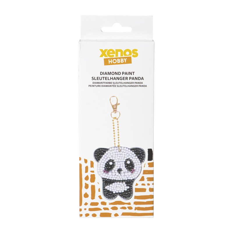 Sleutelhanger panda DIY - zwart/wit