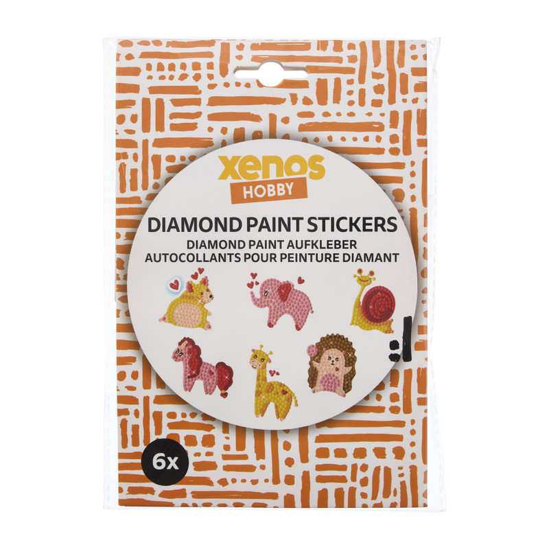 Diamond painting stickers DIY - set van 6 - diverse varianten