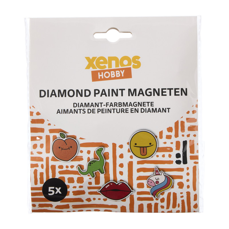 Diamond painting magneten DIY - set van 5 - diverse varianten