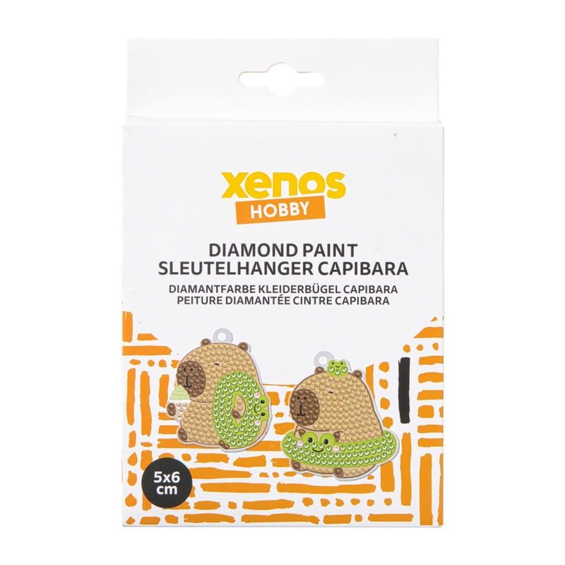 Sleutelhanger capibara - diamond painting - diverse varianten