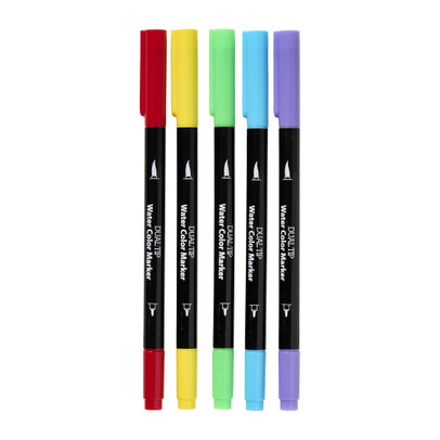Dual waterverf kwast - set van 5