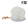Pompom sleutelhanger met spiegel - diverse varianten