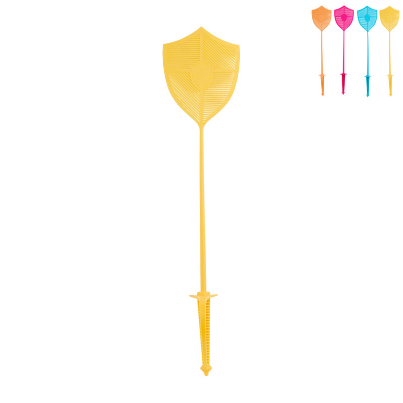 Vliegenmepper zwaard - diverse kleuren - 52x11.5 cm