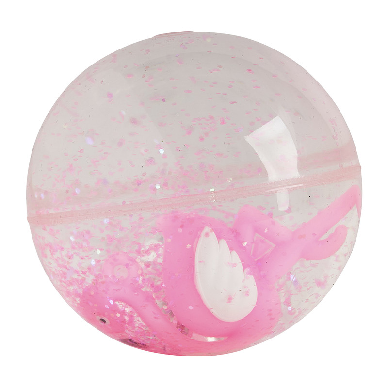 Stuiterbal LED glitter - ø6,5 cm