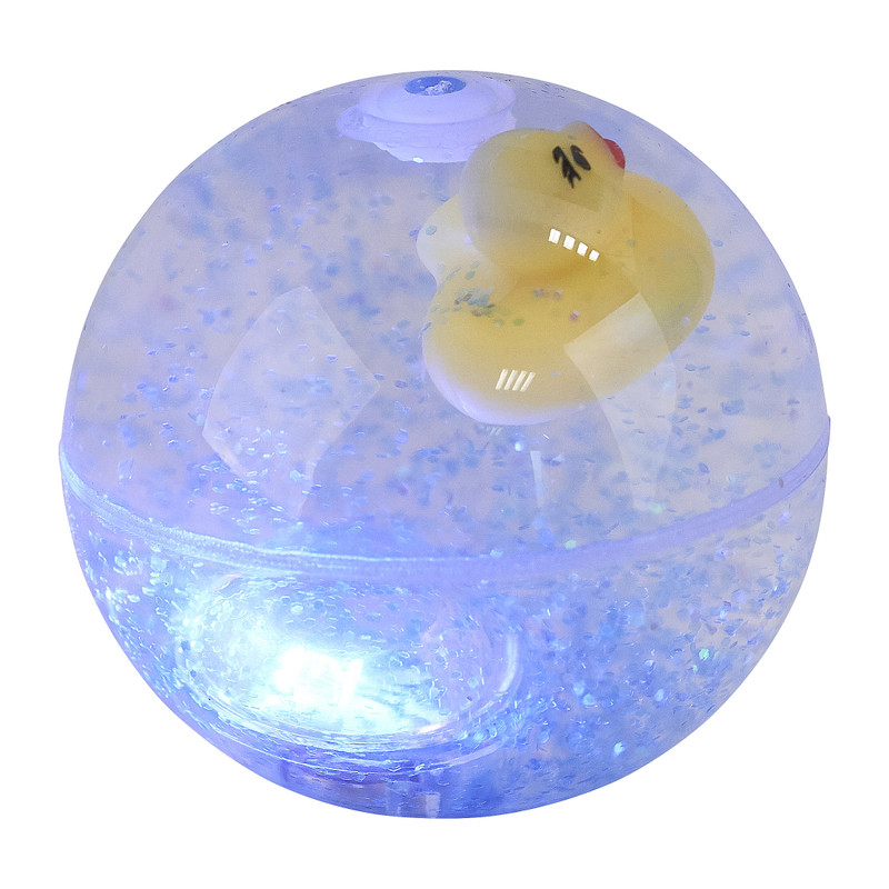Stuiterbal LED glitter - ø6,5 cm