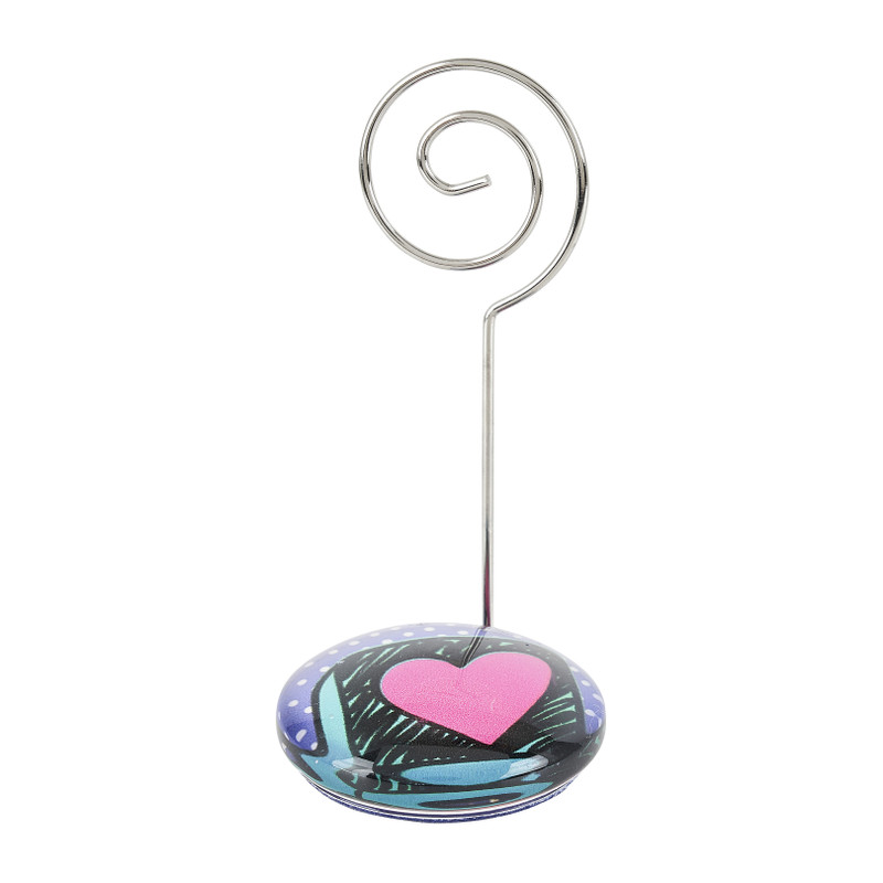 Foto clip met glazen voet - diverse varianten - 8 cm