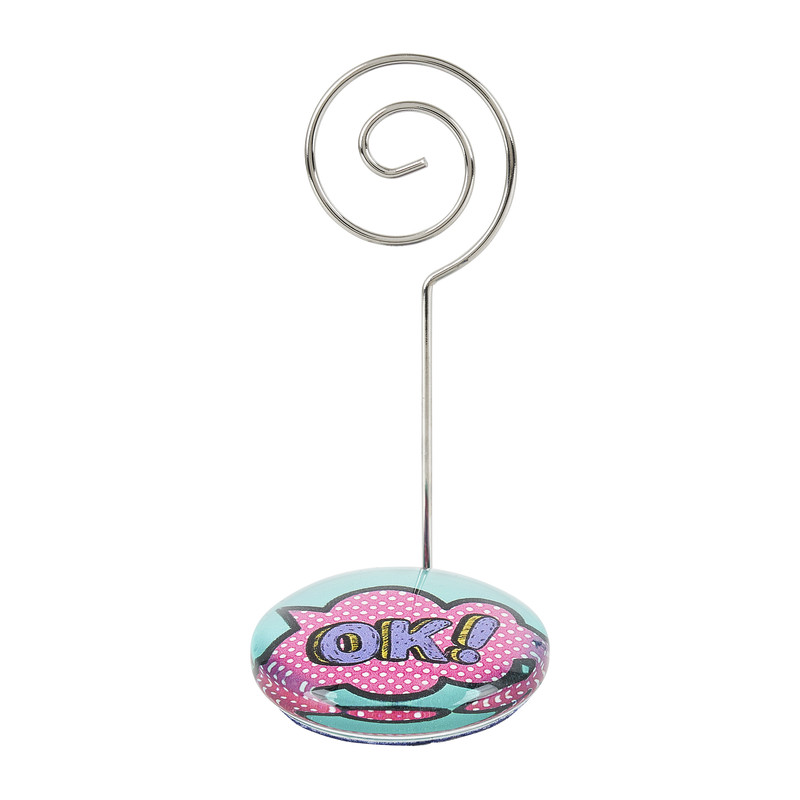 Foto clip met glazen voet - diverse varianten - 8 cm