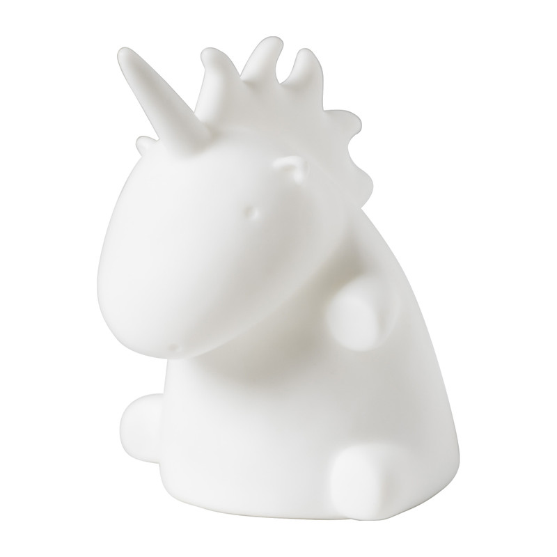 Unicorn lamp LED - wit - 9x10x11,5 cm