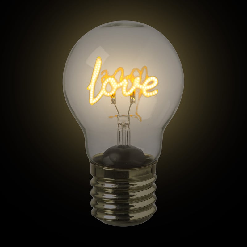 Ledlamp love - 7x7x12 cm