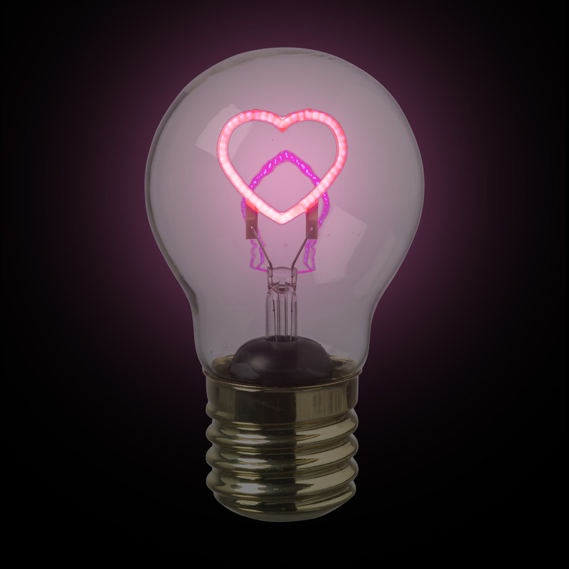 Ledlamp hartje - 7x7x12 cm