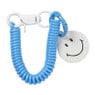 Sleutelhanger spiraal met smiley - plastic - diverse varianten