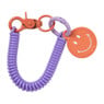 Sleutelhanger spiraal met smiley - plastic - diverse varianten