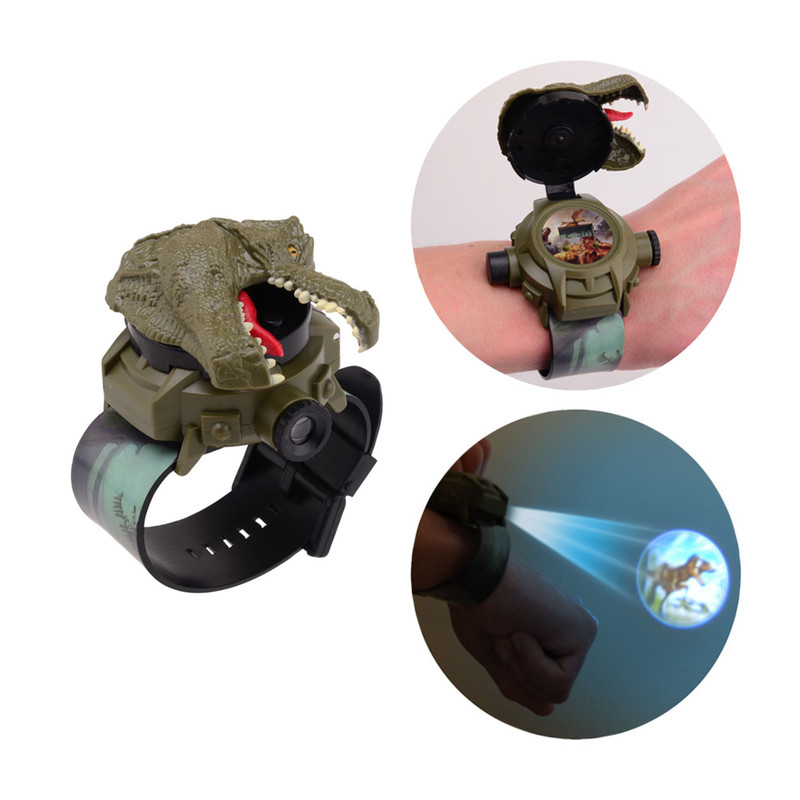 Dino horloge met projector