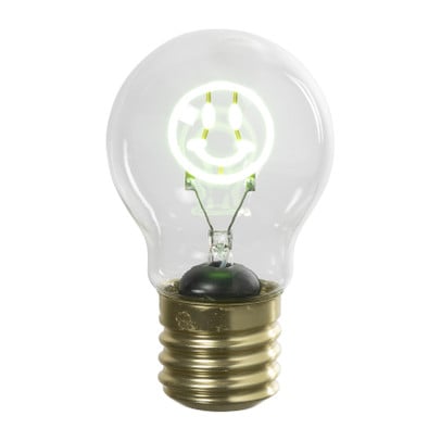 Ledlampje smiley - groen - ø7x12 cm