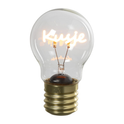 Ledlampje kusje - oranje - ø7x12 cm