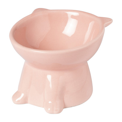 Voerbak voor kat - roze - ø10.3x13 cm