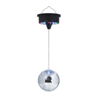 Disco licht met discobal - zilverkleurig - ø15x30 cm