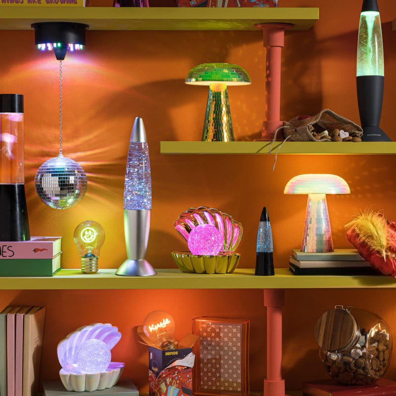 Disco licht met discobal - zilverkleurig - ø15x30 cm