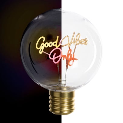 Ledlampje good vibes only - ø12.5x16 cm
