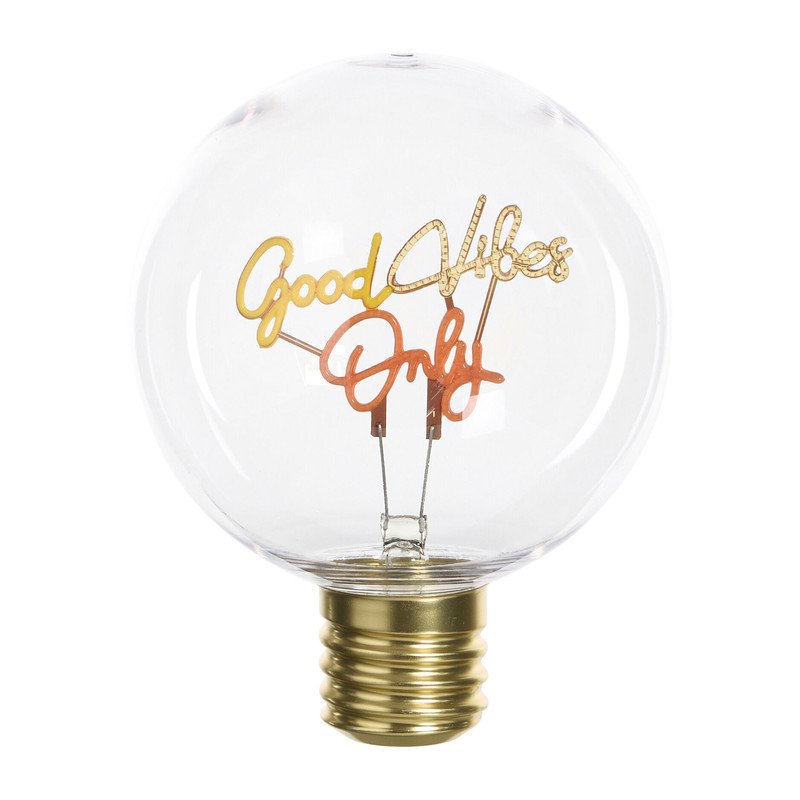 Ledlampje good vibes only - ø12.5x16 cm