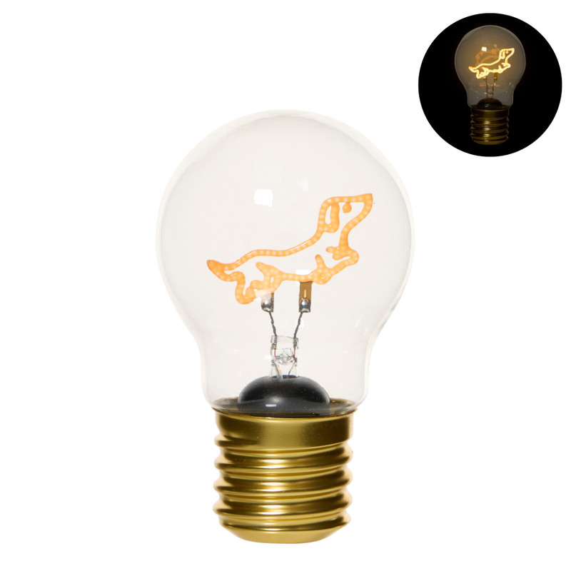 Ledlampje teckel - bruin - ø7x12 cm