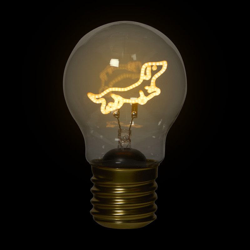 Ledlampje teckel - bruin - ø7x12 cm