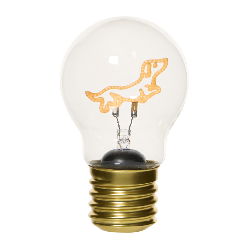 Ledlampje teckel - bruin - ø7x12 cm