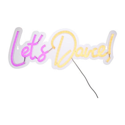 Neonlamp lets dance - multikleur - 17x43 cm