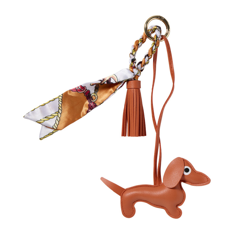 Tashanger teckel met sjaal