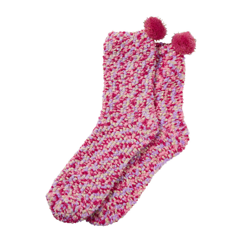 Fluffysokken muffin - roze - maat 38-42