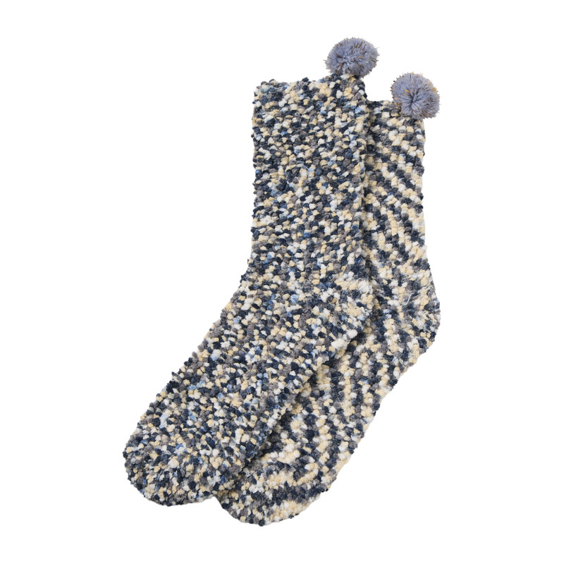 Fluffysokken muffin - geel - maat 38-42