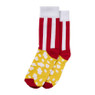 Sokken popcorn - geel/rood - maat 38-42 