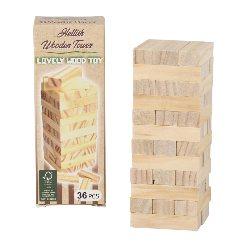 Stapelspel - hout  - set van 36 