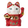 Spaarpot lucky cat - rood - 12x8x13.5 cm