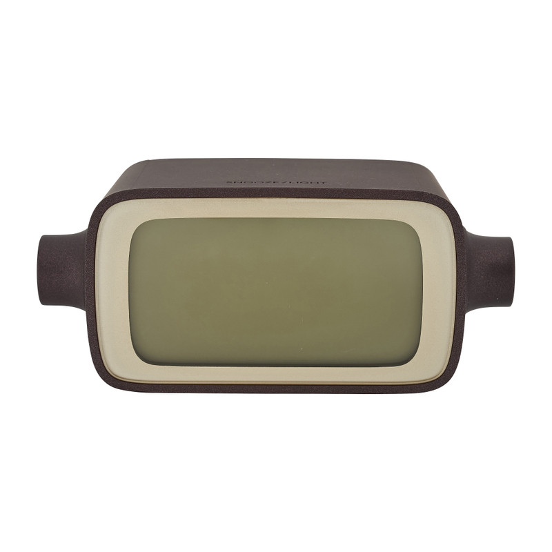 Lexon alarm klok rotation LR135 - bruin/oranje