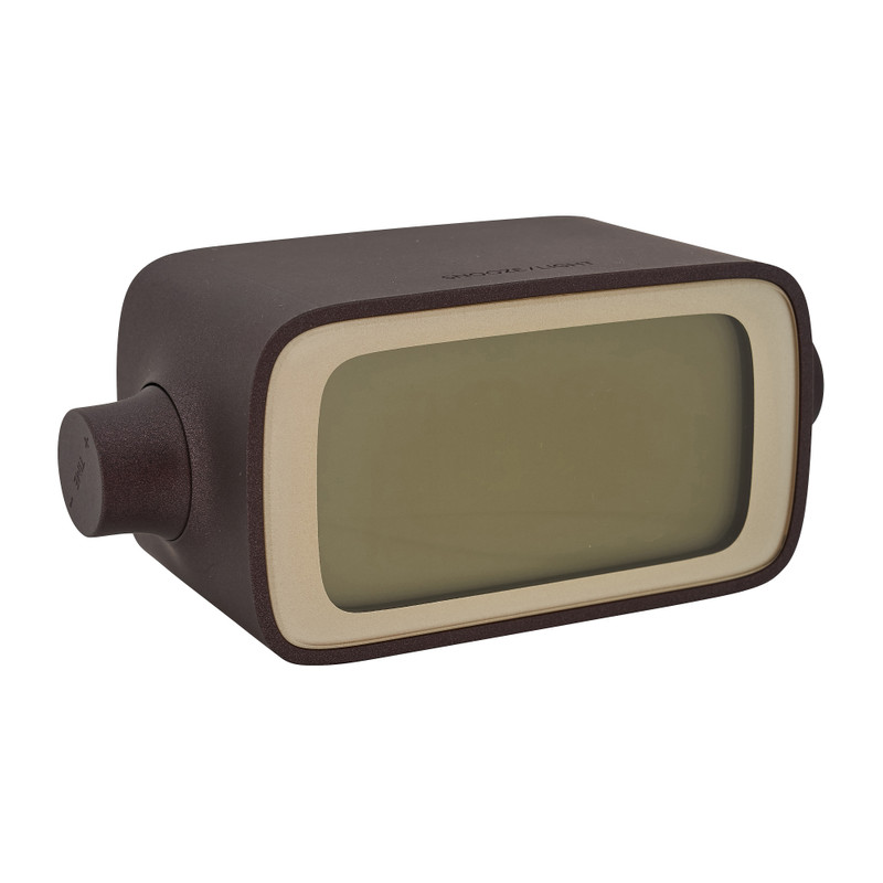 Lexon alarm klok rotation LR135 - bruin/oranje