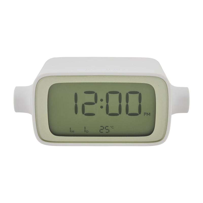 Lexon alarm klok rotation LR135 - wit/groen