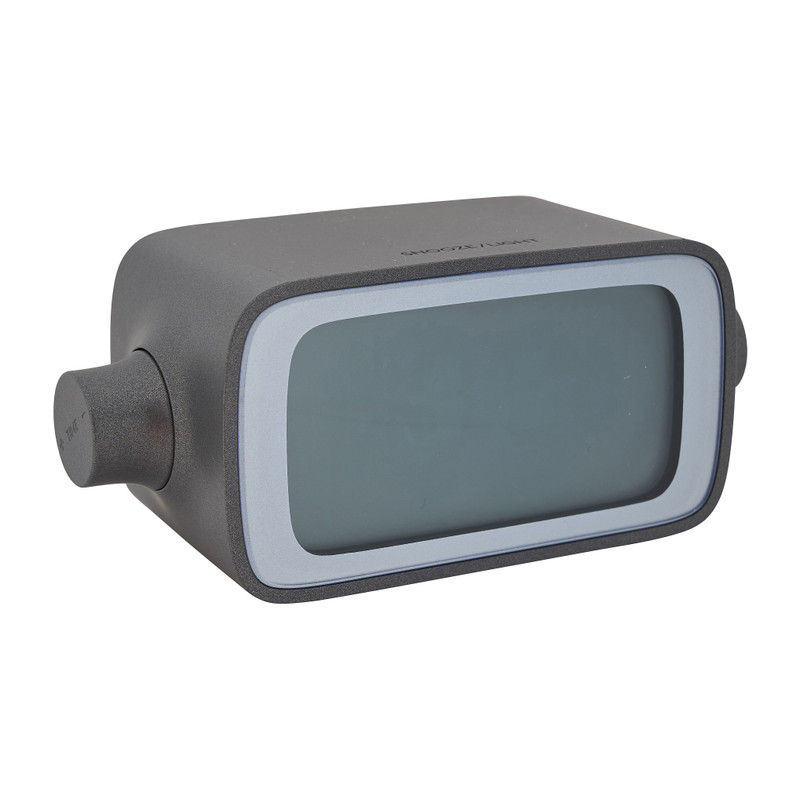Lexon alarm klok rotation LR135 - donkergrijs