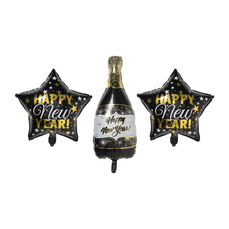 Folieballon oud en nieuw - set van 3