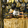 Slinger happy new year- goud - 2 meter