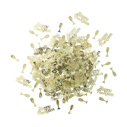 Confetti happy new year - goudkleurig - 10 gram