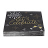 Servetten let's celebrate - papier - 33x33 cm