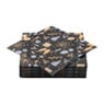 Servetten Happy New Year - zwart/goud/zilverkleurig 
