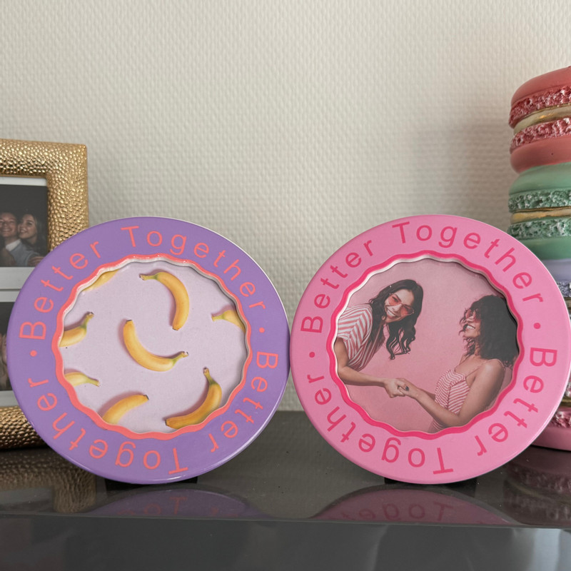 Fotolijst rond - lila - 10x10 cm