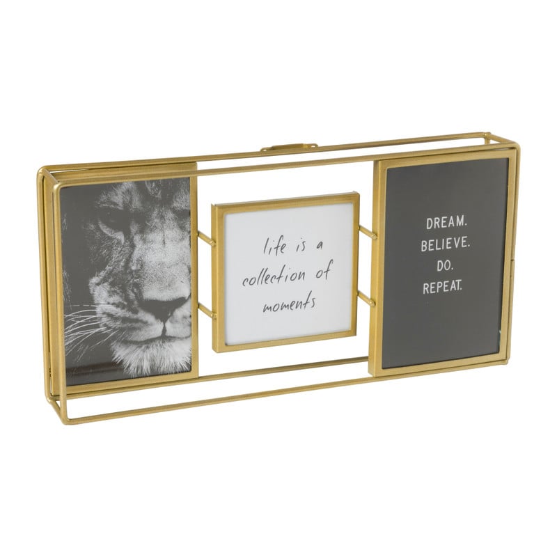 Collagelijst metaal - goudkleurig - 16.5x32x5 cm