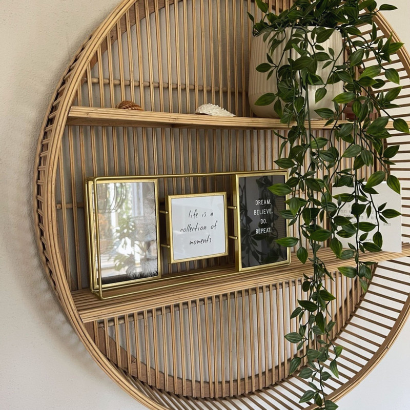 Collagelijst metaal - goudkleurig - 16.5x32x5 cm